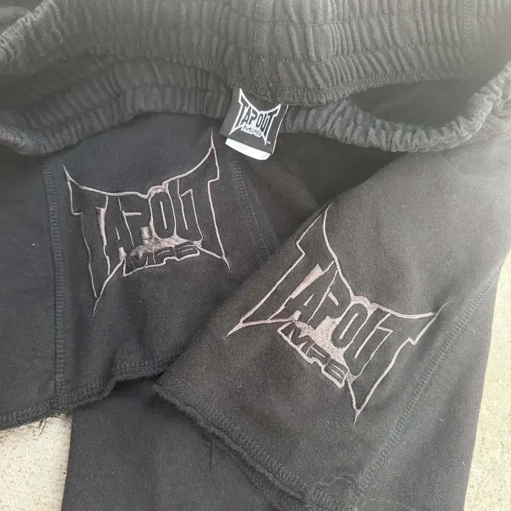 Baggy wide leg y2k Tapout MPS Men's Black Shorts  #y2k #baggy #wideleg
